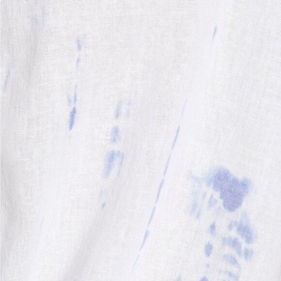 RAILS Thea Tie Waist Linen Blouse Top, Tie-dyed, Blue/White, Summer Vacation NWT - Picture 7 of 17